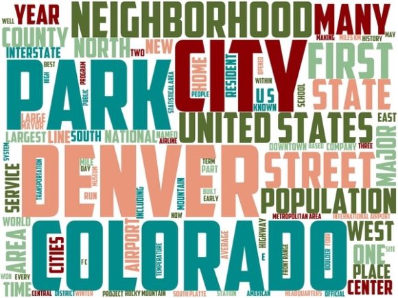 Denver Wordart Book Cover