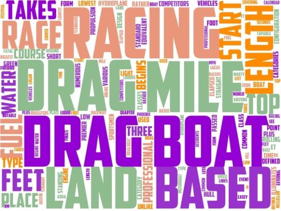 Drag Boat Racing Wordart Sticker: Where Niche Passion Meets Versatile Creative Expression