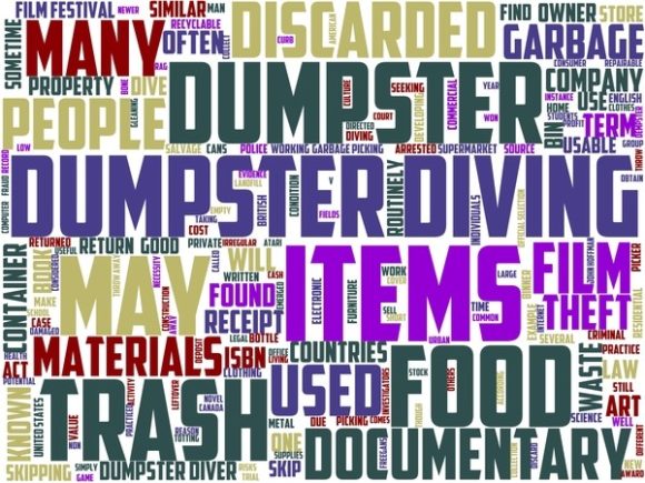 Dumpster Diving Wordart Print