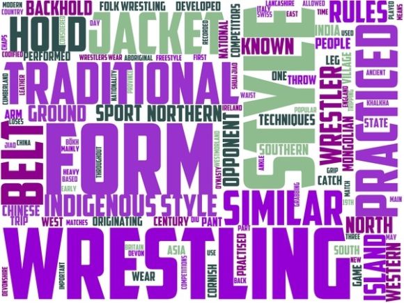Folk Wrestling Wordart Background: A Hand-Drawn Spark for Modern Creative Practice