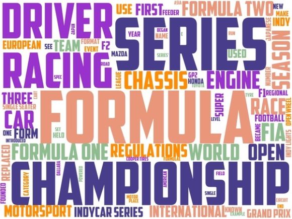 Formula Racing Wordart Book Cover