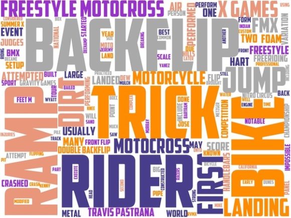 Freestyle Motocross Wordart Tshirt