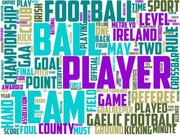 Gaelic Football Wordart Tumbler