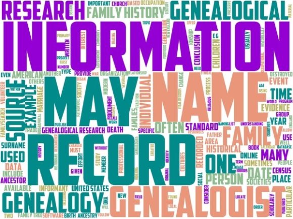 Genealogy Wordart Sticker