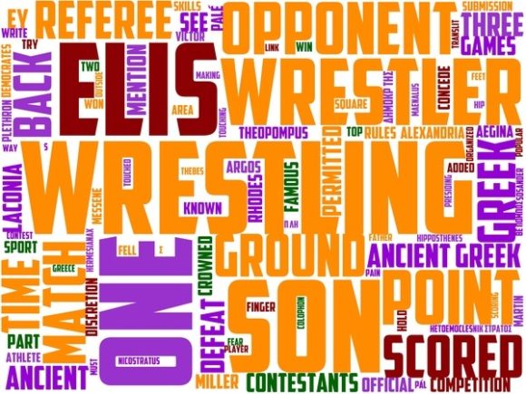 Greek Wrestling Wordart Print: A Hand-Drawn Design Resource for Creative Projects