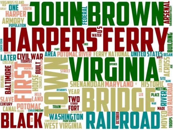 Harpers Ferry Wordart Book Cover