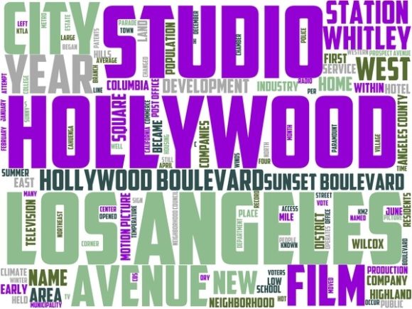 Hollywood Wordart Wallpaper