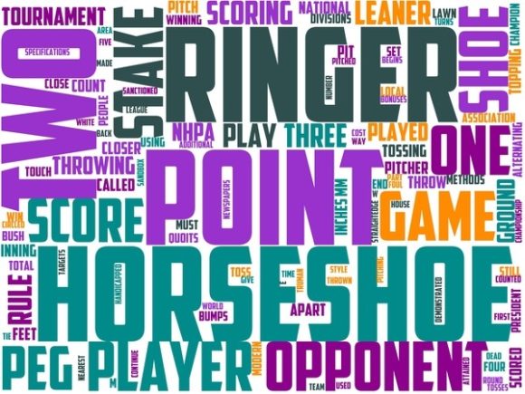Horseshoes Wordart Tshirt