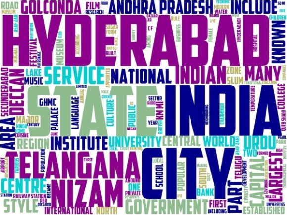 Hyderabad Wordart Tumbler: Hand-Drawn Word Cloud Art